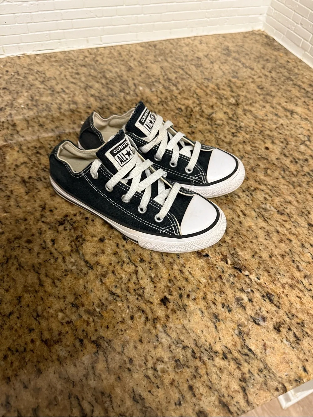 Converse Chuck Taylor CTAS Shoreline Black White Preschool PS Size 13C Used